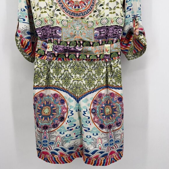 KAS Designs Boho Print Belted Romper – Size M - Picture 7 of 12